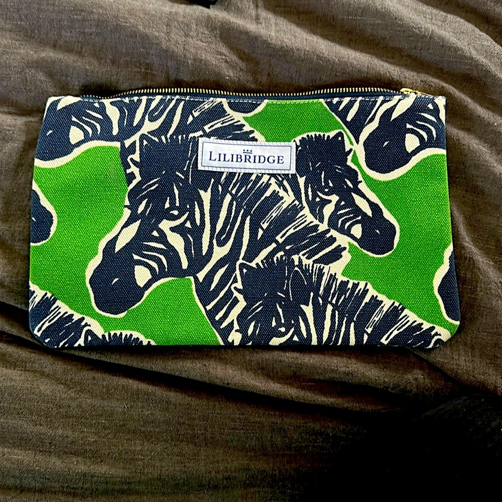 Lilibridge green and blue pouch. Mint condition